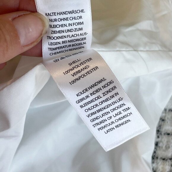 Rachel Zoe Tweed Button Up Mini Dress Womens Size 8 White Short Sleeve NEW - Picture 12 of 15